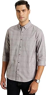 Symbol PremiumMen's Stylish Checkered Casual Shirt - Regular Fit | Full Sleeve | Pure Cotton | Smart Casual Wear (Available in Plus Size)
