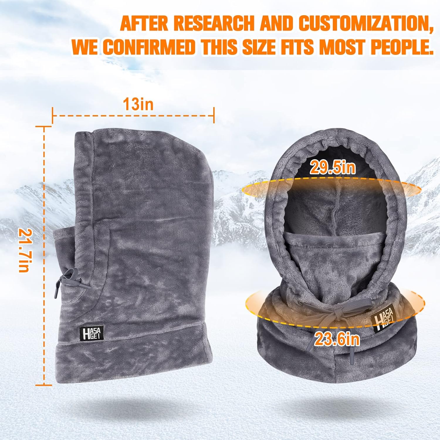Ski Mask for Women Balaclava Women Men Windproof Thermal Hood Winter Neck Warmer with Plush - Image 4