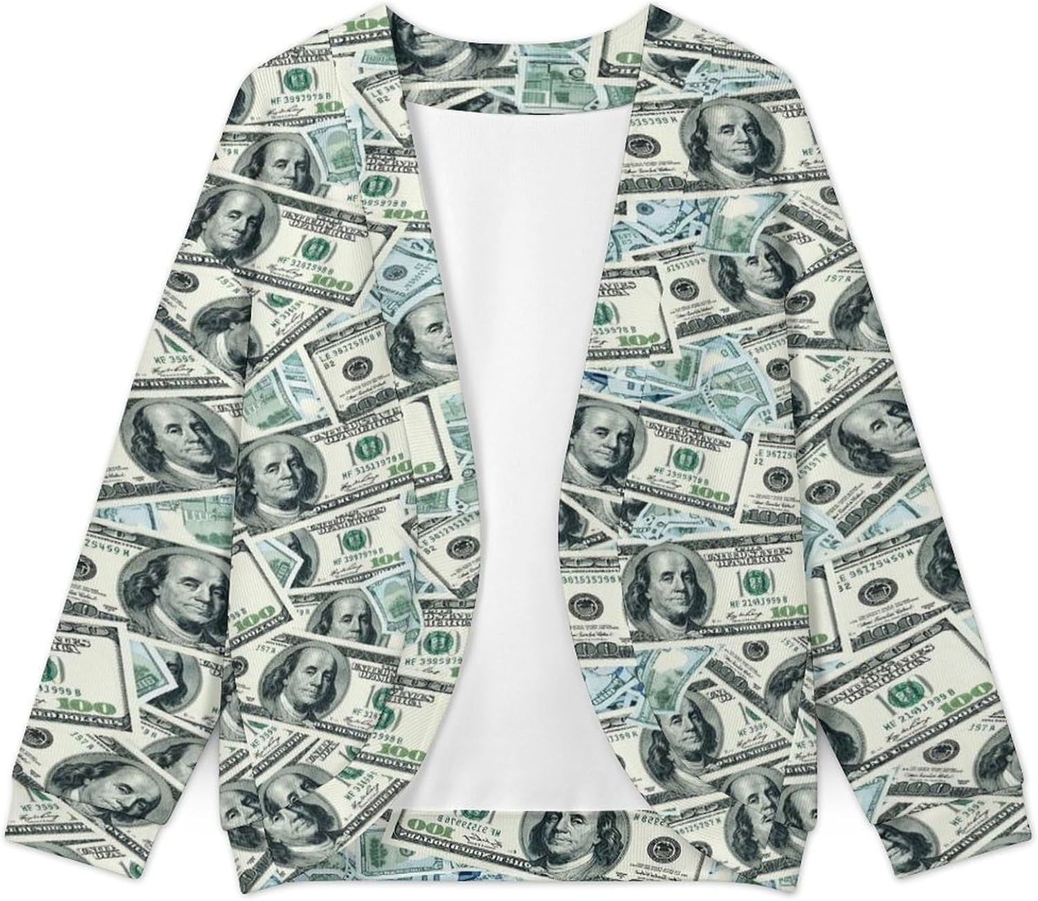 Women's Long Sleeve Open Front Sweaters Cardigan Knit Dropped Shoulder Sweater Coat Outwear