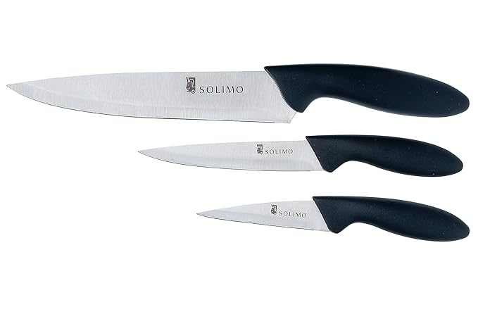 Amazon Brand – Solimo Classic Stainless Steel 3-Piece Knife Set at Rs. 299