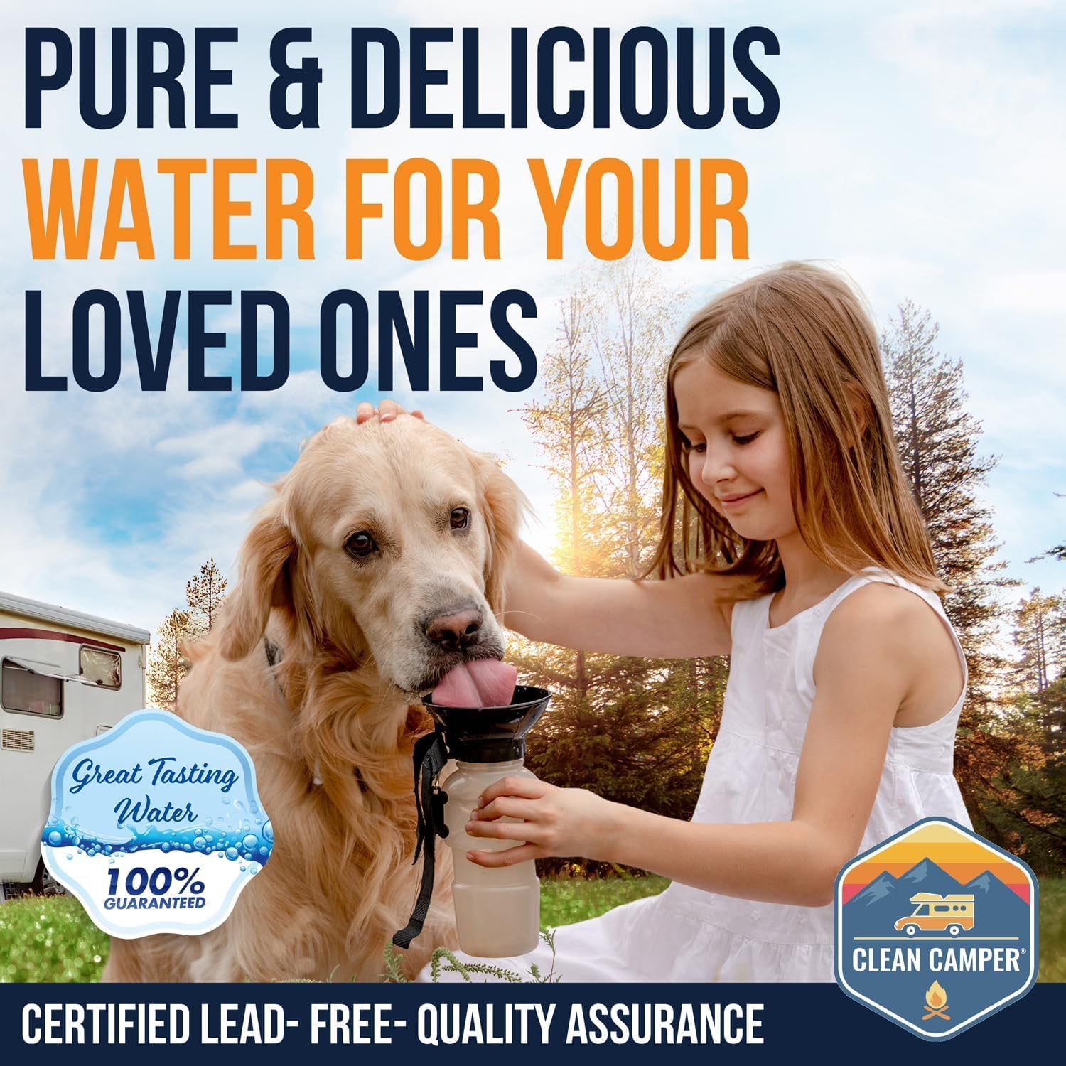 Clean Camper Filtro de agua en línea ultra premium para RV, filtración de agua activada por carbón certificado, filtra plomo, cloro, sedimentos y más, experimenta agua limpia en tu caravana, paquete