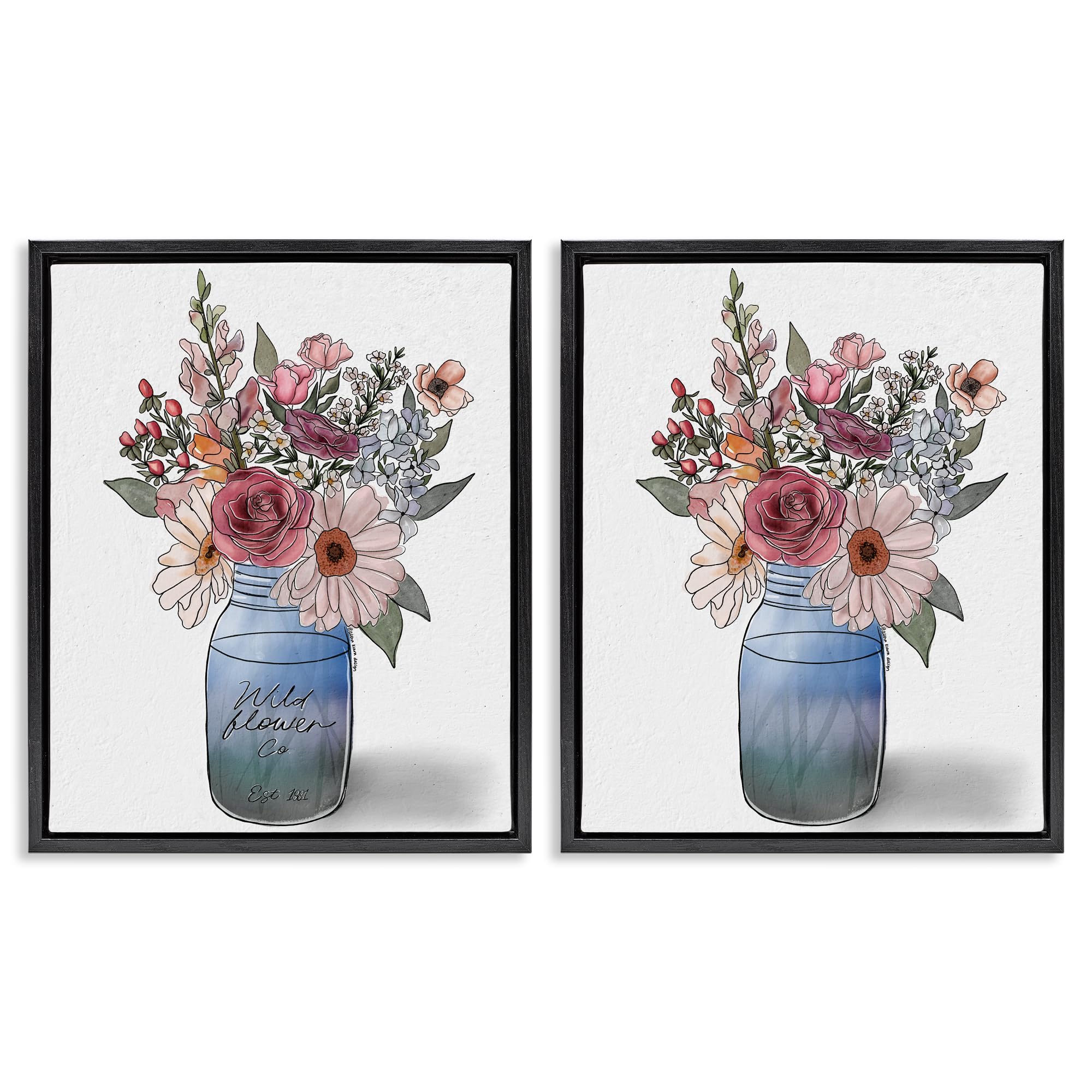 'Farmer's Market Vases'| 2pc Floating Frame Art Set 2