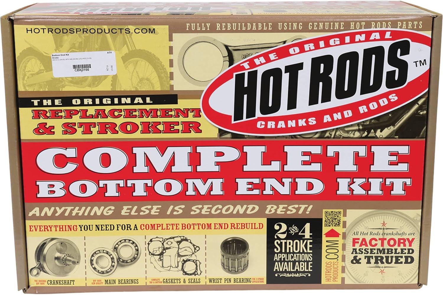 Hot Rods Stroker Bottom End Kit for Kawasaki KFX 400 03 04 05 06 CBK0166