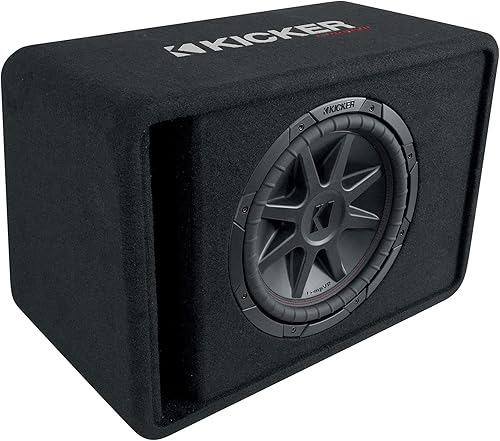 KICKER Subwoofer de automóvil CompVR de 48VCVR122 de 800 vatios y 12 pulgadas en caja auxiliar ventilada