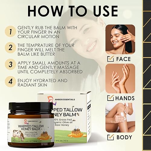 Miniatura 2 de Bálsamo orgánico de ternera  Alimentado con pasto, hidratante totalmente natural con miel cruda y aceite de oliva  Crema facial + corporal para piel