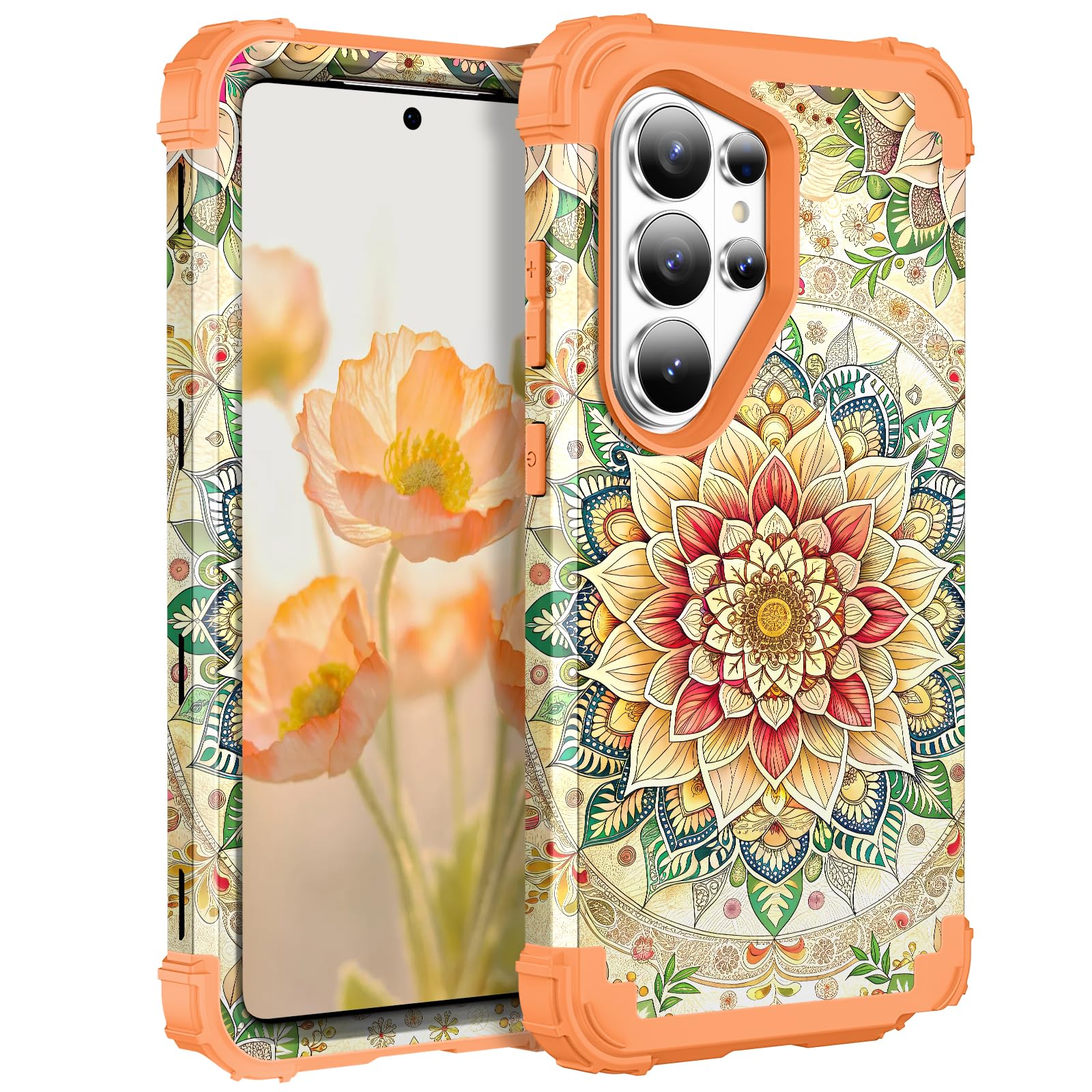 for Samsung Galaxy S26 Ultra Case, Beige Mandala
