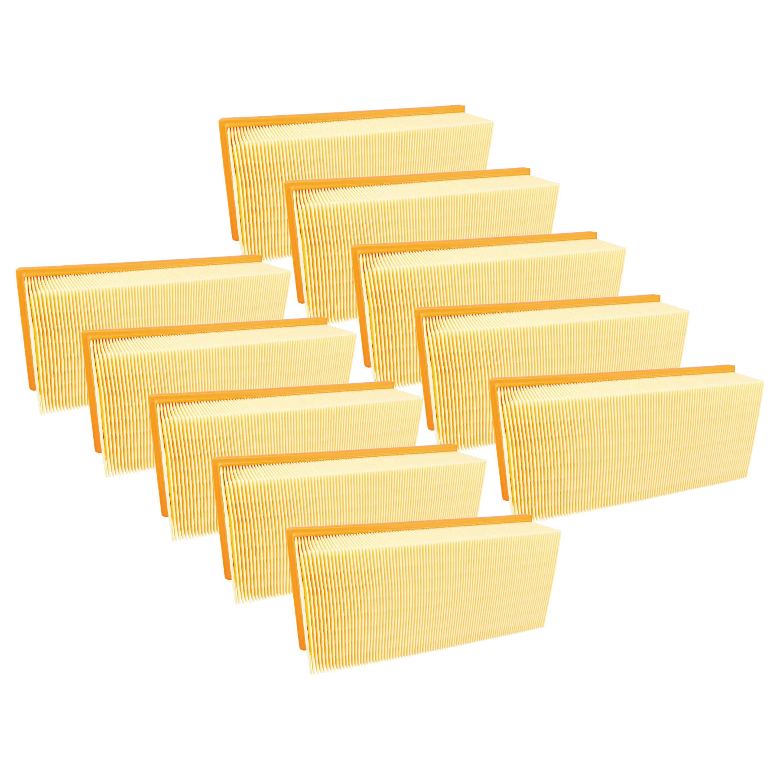 vhbw 10x filtro a pieghe piatte F7 compatibile con Kärcher VC 300 aspirapolvere - Elemento filtrante