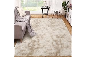 10 ft x 13 ft Clearance Plush Shag Rug, Fuzzy Taupe Area...