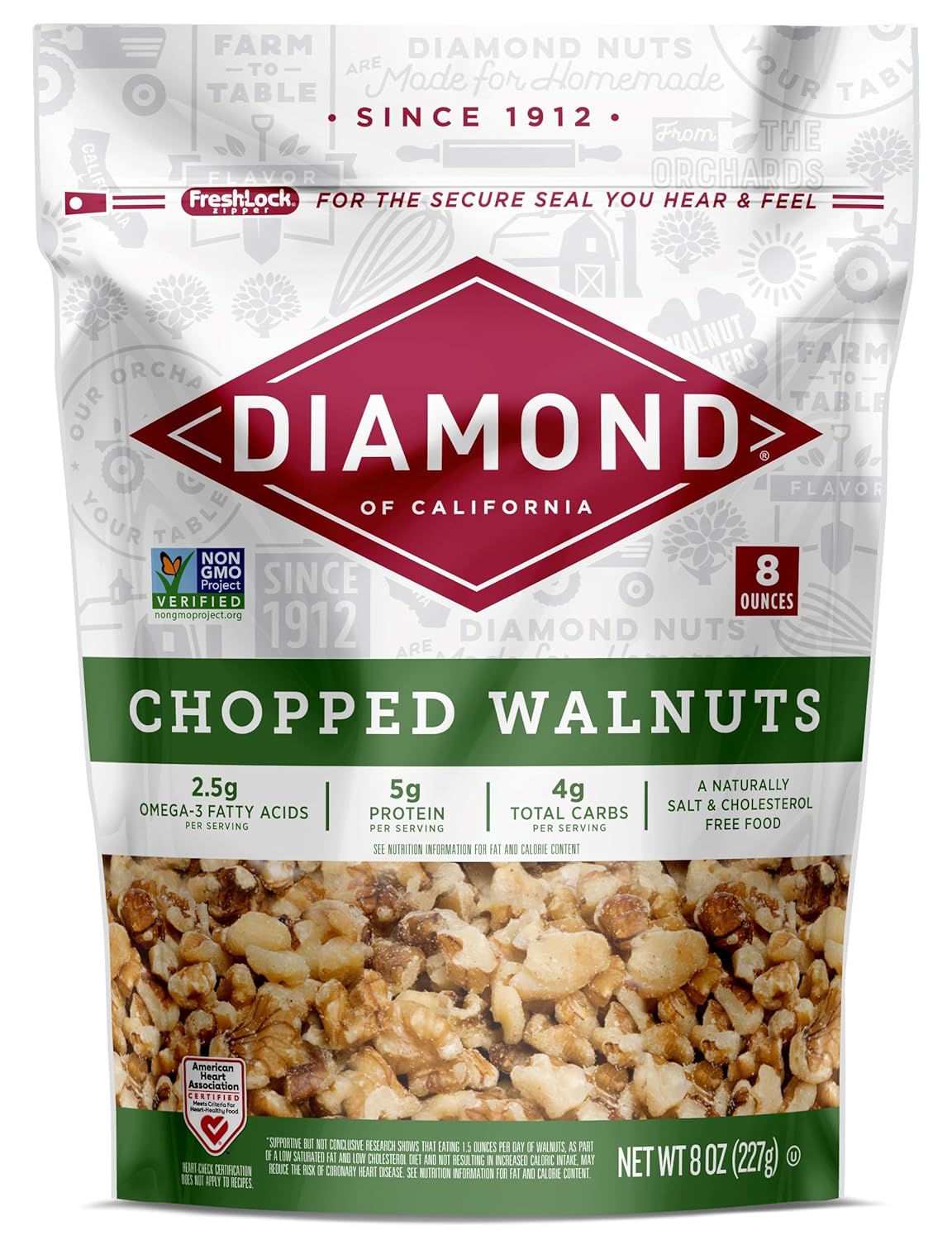 Diamond of California Chopped Walnuts 8 oz