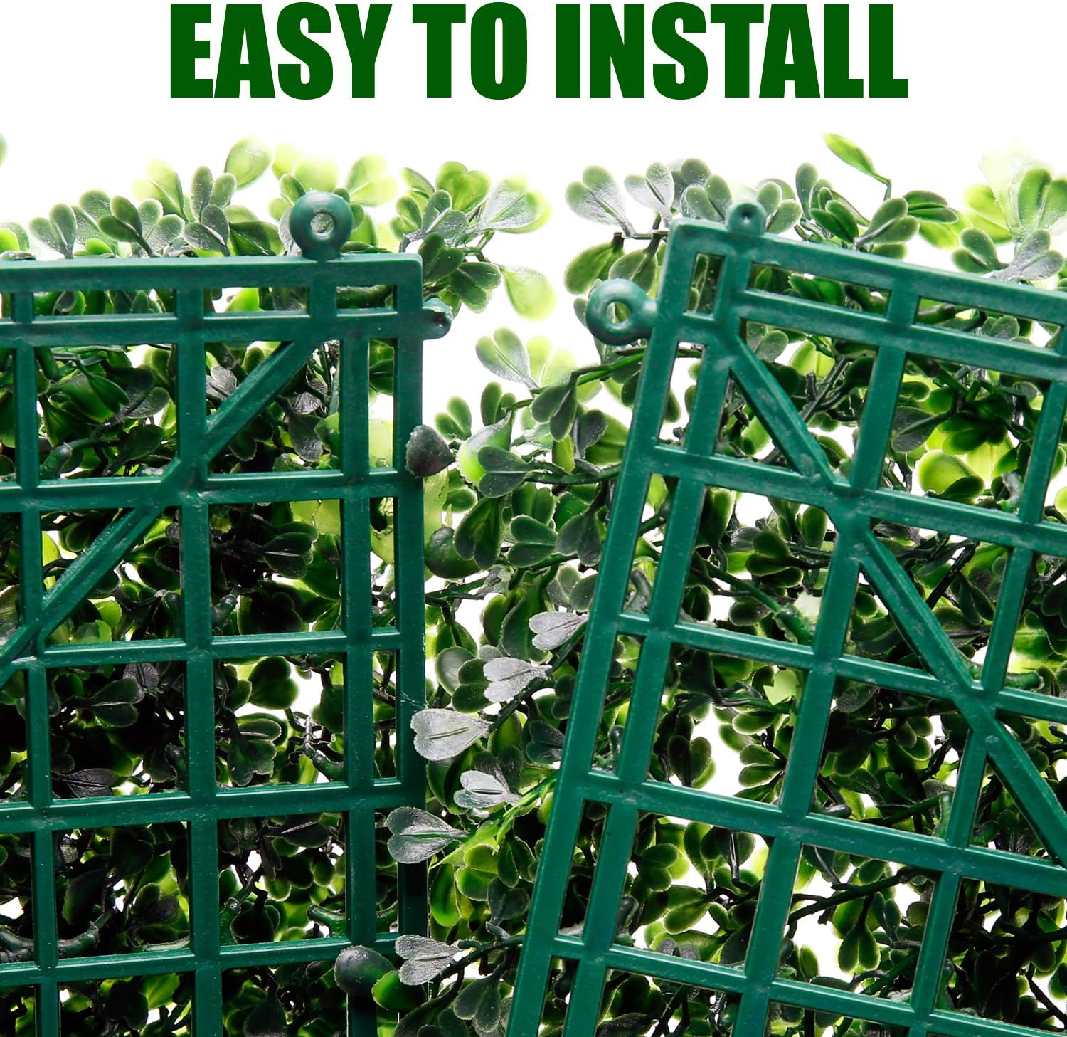 Newtion 14Pack 20"x20" 38.89 Square Artificial Boxwood Grass Backdrop Panels Topiary Hedge Plant, UV Protected Privacy Hedge Screen Faux Boxwood for Outdoor,Indoor,Garden,Fence,Backyard,Greenery Wall