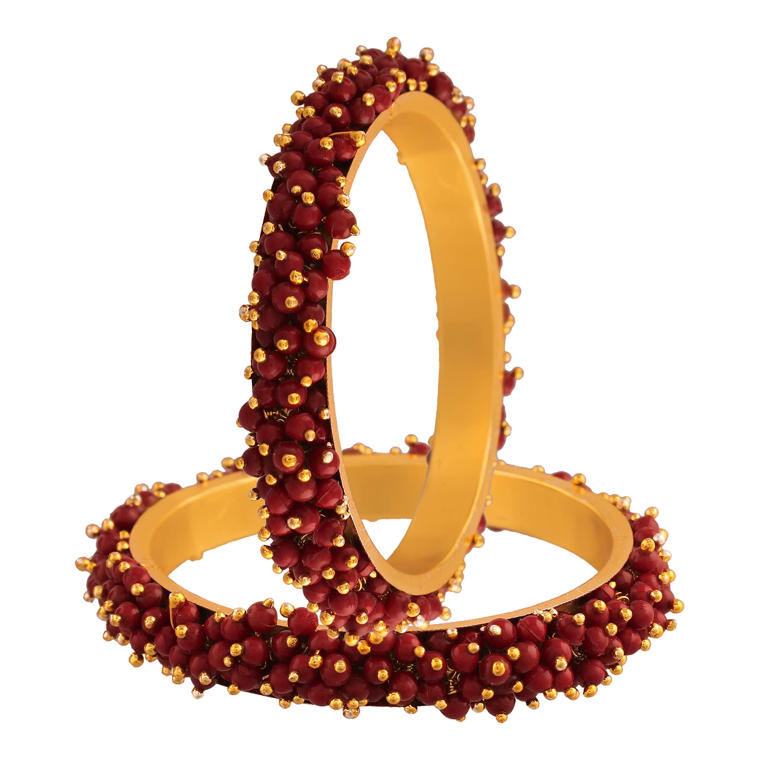 I Jewels 18K Gold Plated Traditional Pearl Beaded Bangle Set For Women (ADB314M-c) (Pack of 2) (B08ZH92WXN) Amazon Price History, Amazon Price Tracker