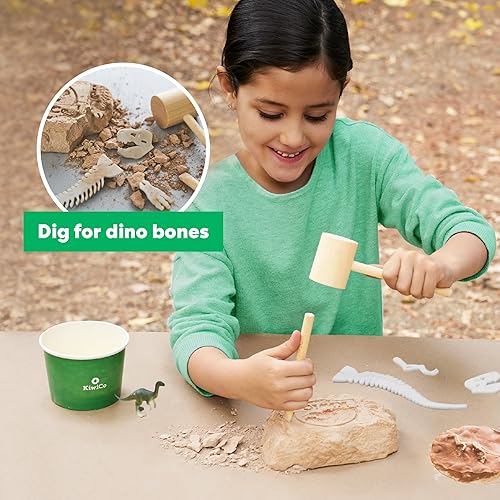 Miniatura 3 de KiwiCo Kit de excavación de fósiles de dinosaurios para niños a partir de 6 años | Excava y construye esqueleto, haz impresiones fósiles | Kit de