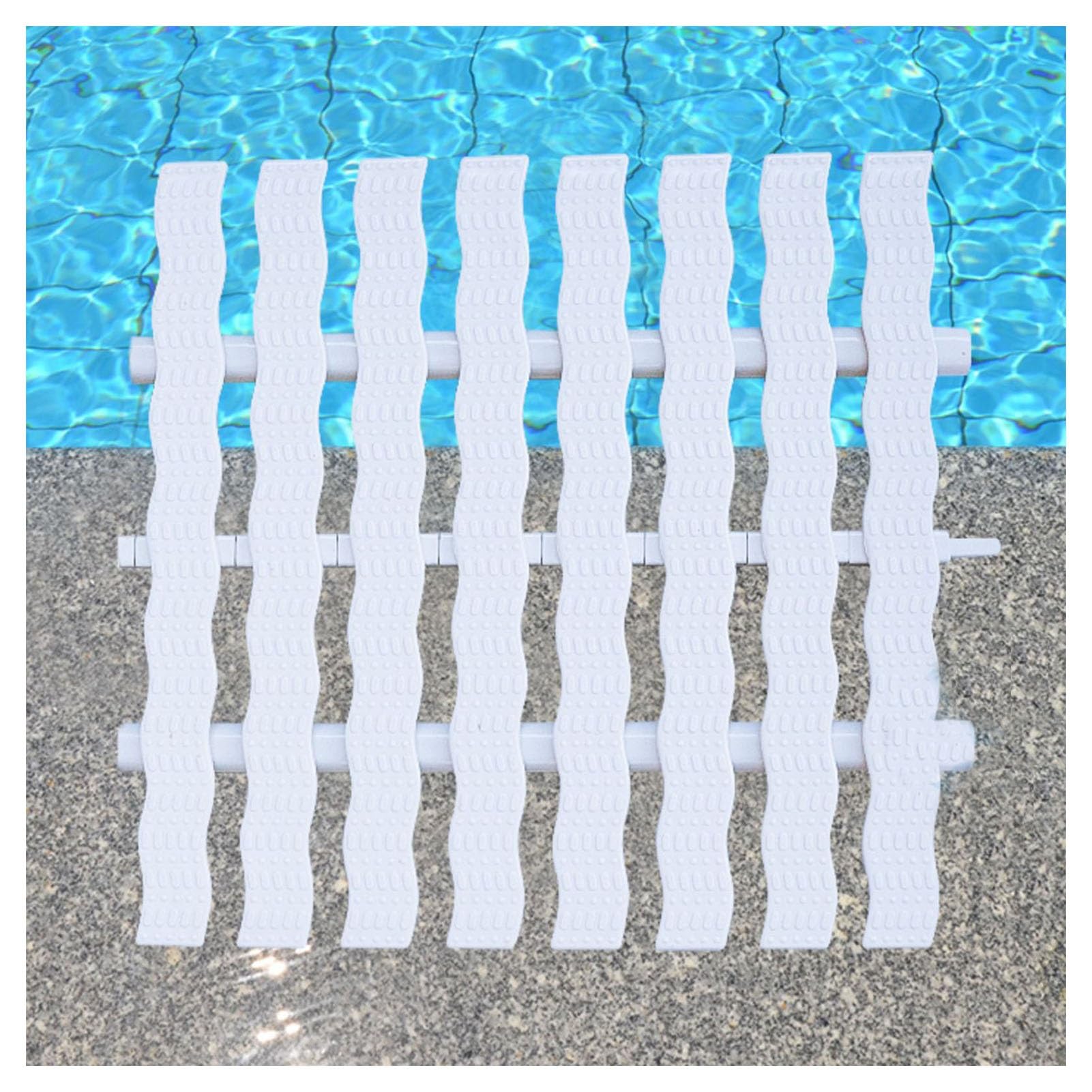 WXPGFEQ Swimming Pool Grates,Efficient 4pcs Swimming Pool Drainage Grating, Splicable Overflow Channel Cover Strip (20x100CM) for Indoor/Outdoor Gutter Water Management, Durable & Reliable Solution