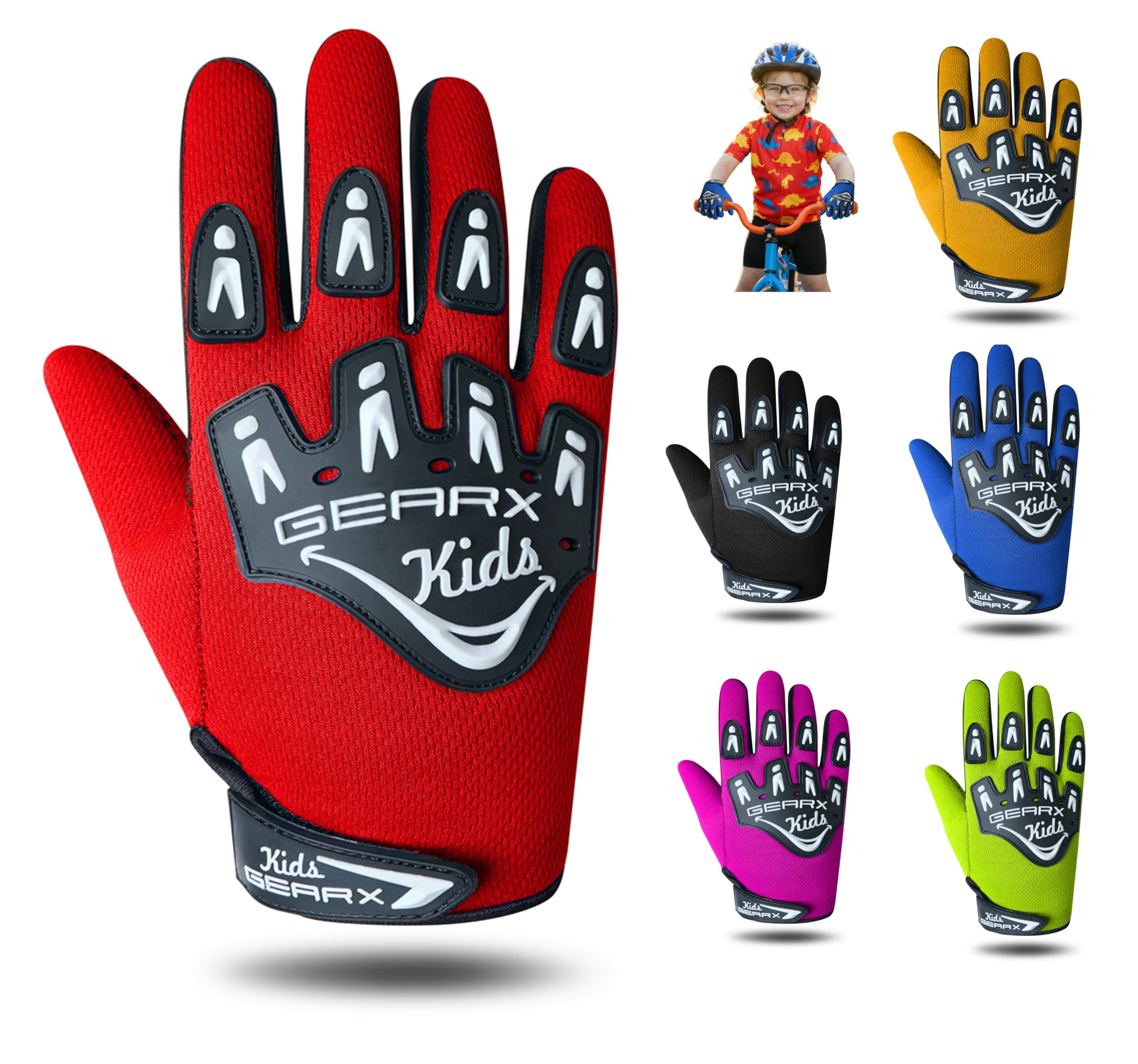 Gants de Cyclisme Enfant BMX VTT Motocross Enduro Quad Karting