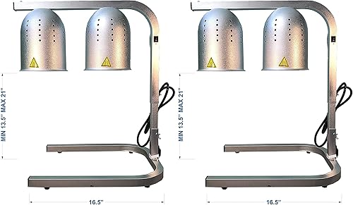 Avantco Comercial portátil W62 lámpara de calor calentador de alimentos 2 bombillas independiente (2)