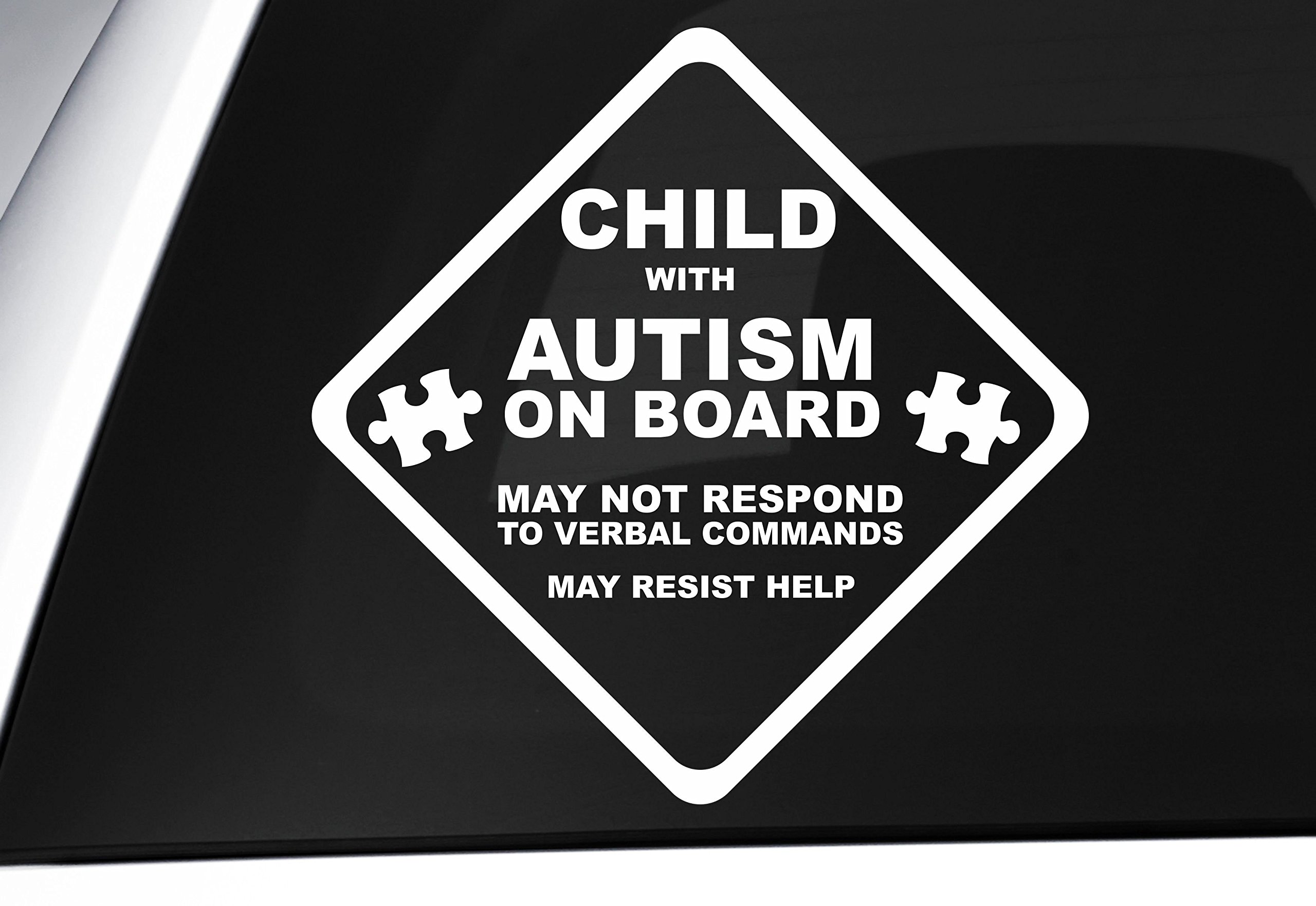 Child with Autism On Board Safety Decal - Autism Awareness Decal For ...