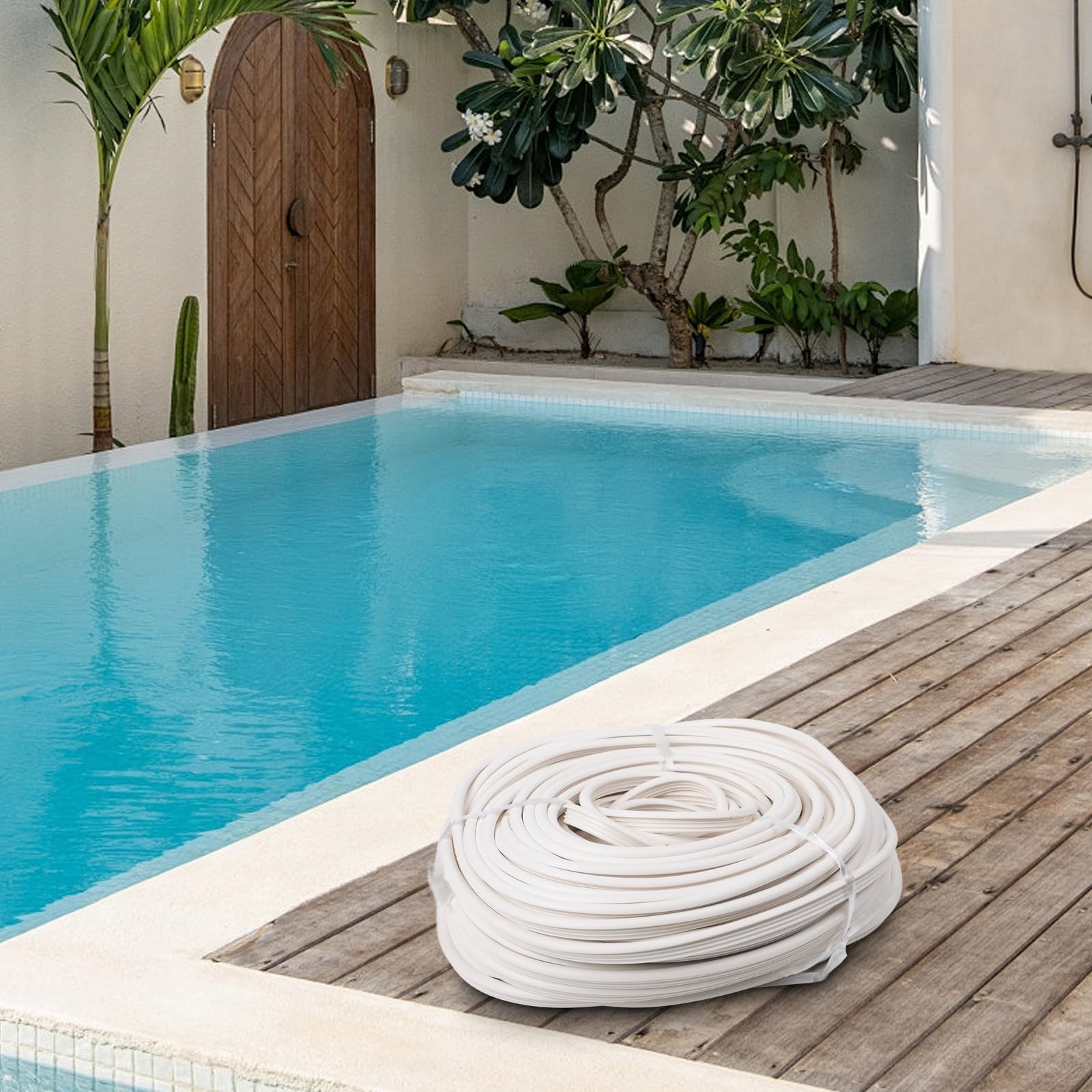Pool Liner Lock - Retenedor de cuentas de plástico en forma de T de 120 pies para piscinas en el suelo y sobre el suelo, blanco, paquete de 1 o 3