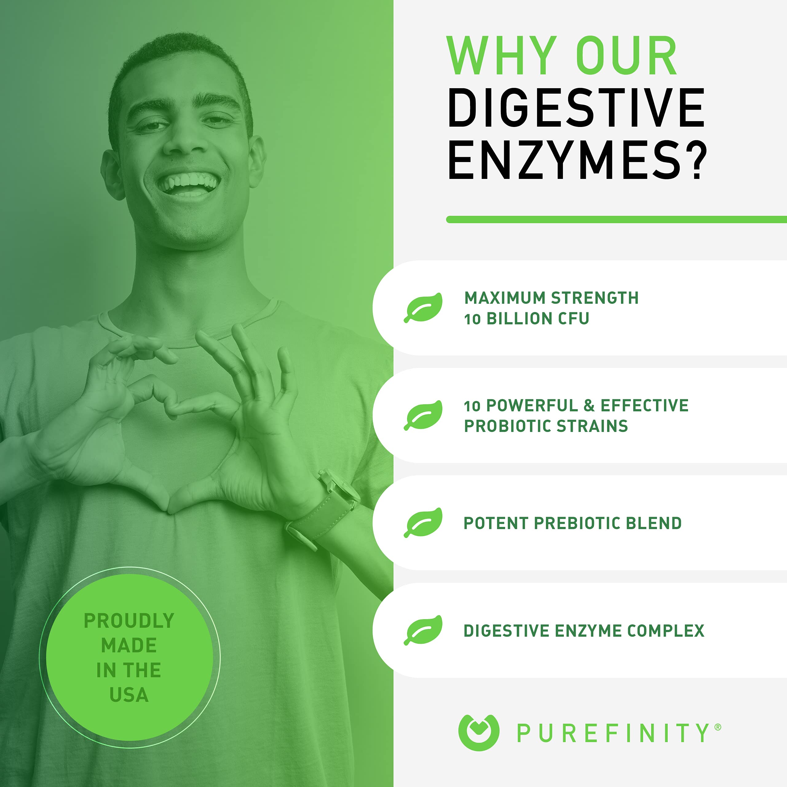 Buy Digestive Enzymes 1000MG Plus Prebiotics & Probiotics Supplement