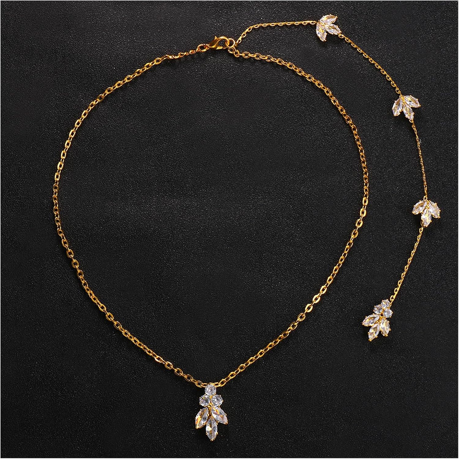 Simple Crystal Flower Back Chain Body Jewelry for Women Sexy Rhinestone Body Chain Necklace Bridal Wedding Backdrop Jewelry for Backless Dress - Image 6