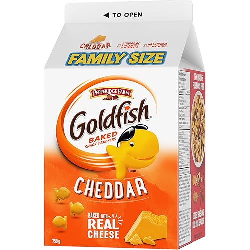 Miniatura 6 de Goldfish - Galletas cheddar de tamaño familiar, 26.46 oz/26.5 onzas, cartón {importado de Canadá}