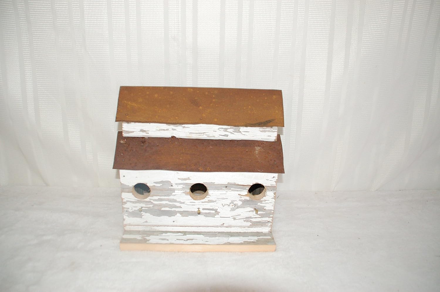 Handcrafted Barnwood 3 Hole Birdhouse