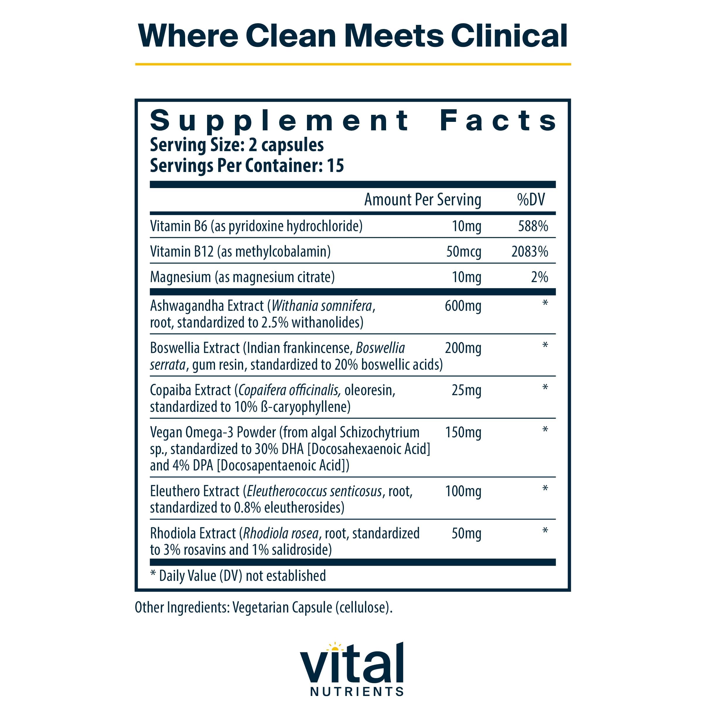 Vital Nutrients Cortisol Balance, Vegan, 30 Capsules — Amazon image 2