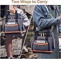 Vista 8 de Estuche de transporte de doble capa para Jackery Explorer 300/240/160 – Bolsa de almacenamiento portátil para estación de energía con fondo Gris