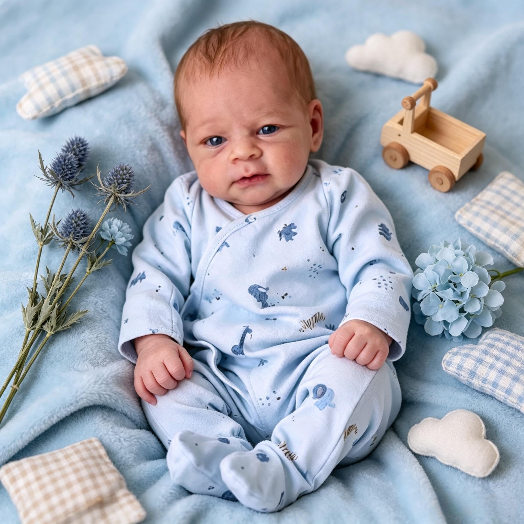 Realistyczne lalki Reborn Baby Dolls silikonowe na całe ciało 48 cm realistyczna lalka bobas blond chłopiec pełna winylowa silikonowa lalka niemowlęca realistyczna noworodek Reborn lalki z
