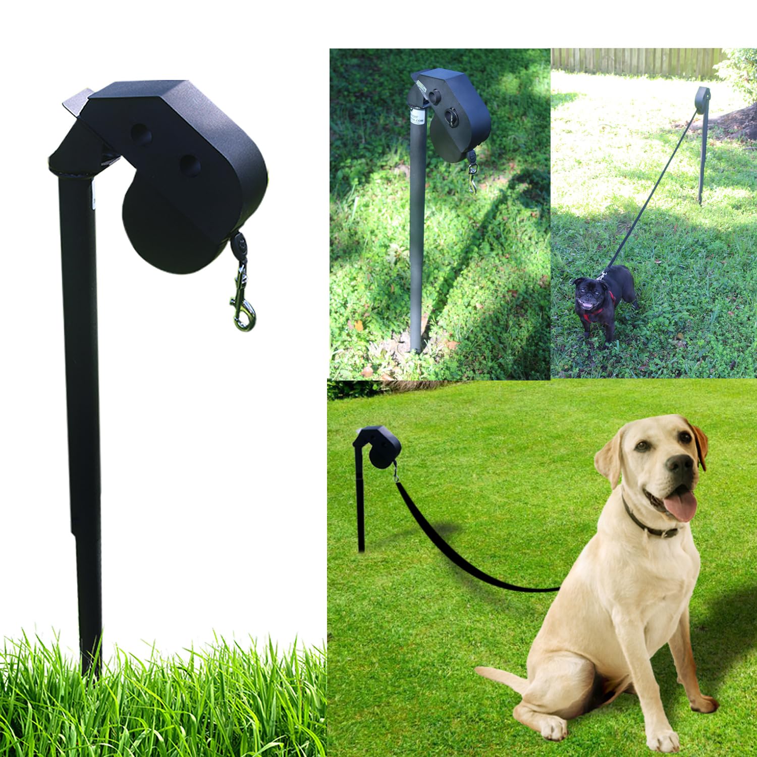 Dog Leads For Yard Best Dog Tie Down System Reflective No-Tangle Dog Tie Out  Kit - 15ft Heavy-Duty Cable, 200lb Stake (360° Swivel, Waterproof) Dog Tie  Out Stake Dog Line For Outside