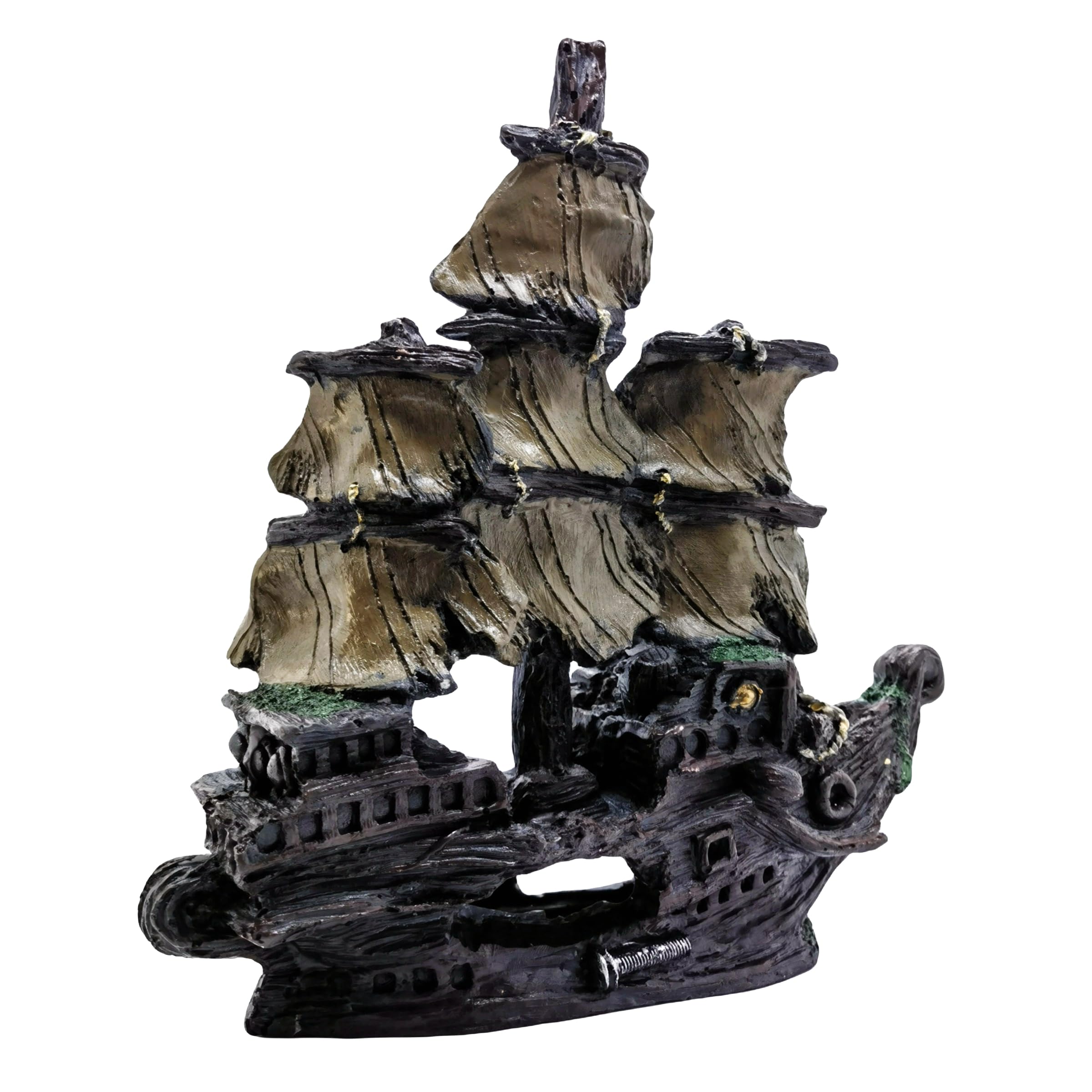 M2cbridge Aquarium Decor Castle Shipwreck Ornament Underwater Landscape(Galleon) - Image 2
