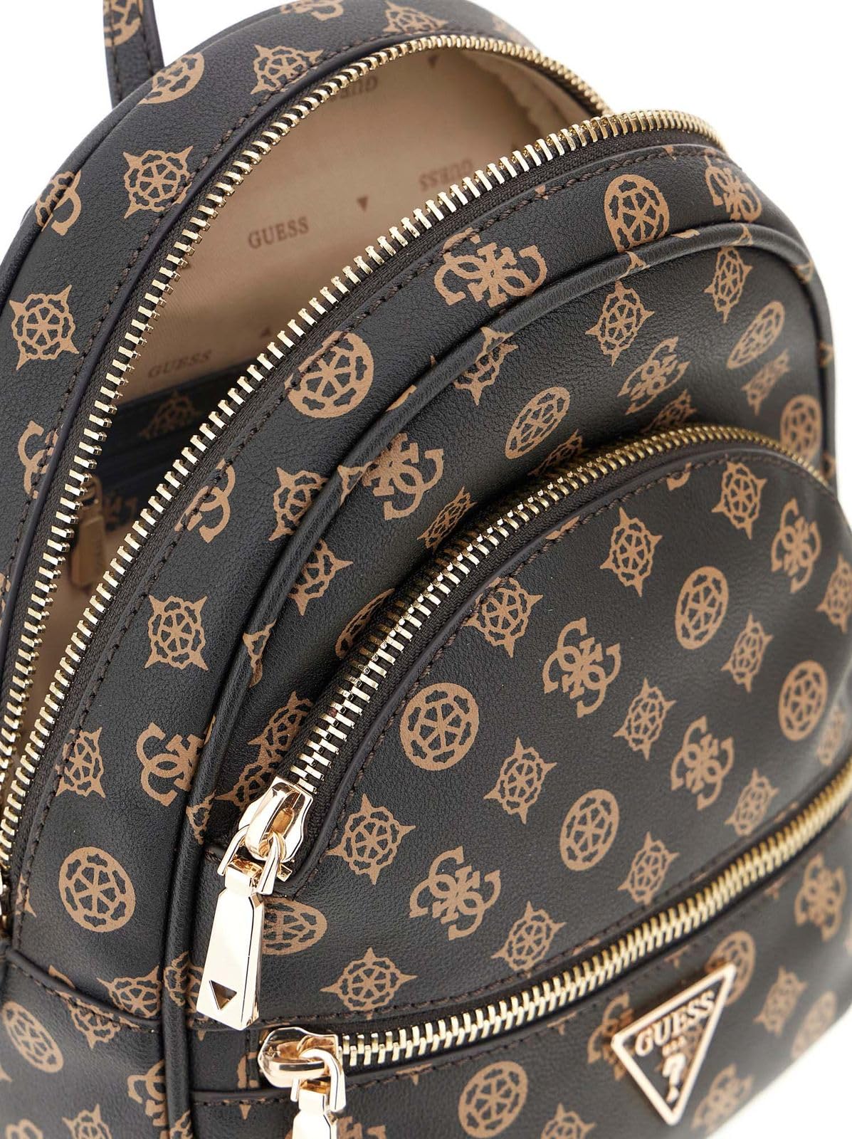 GUESS mochila de ocio Manhattan II Backpack Mocha Logo marrón oscuro