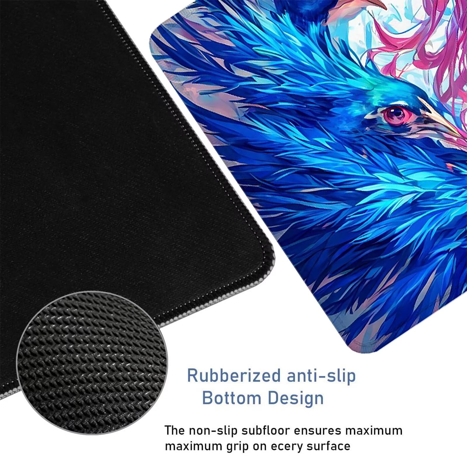 Podkładka pod mysz kreskówkowa dziewczyna podkładka pod mysz XXL 1000 x 500 x 5 mm, duża podkładka pod biurko z antypoślizgową gumową podstawą, dekoracja do domu, biura, prezent dla kobiet H-948