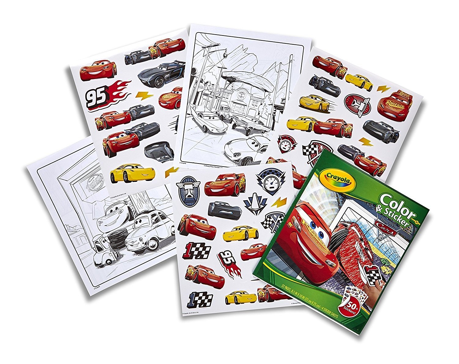 CRAYOLA, 04 0128 0 000, Album da colorare e di Adesivi Cars 3