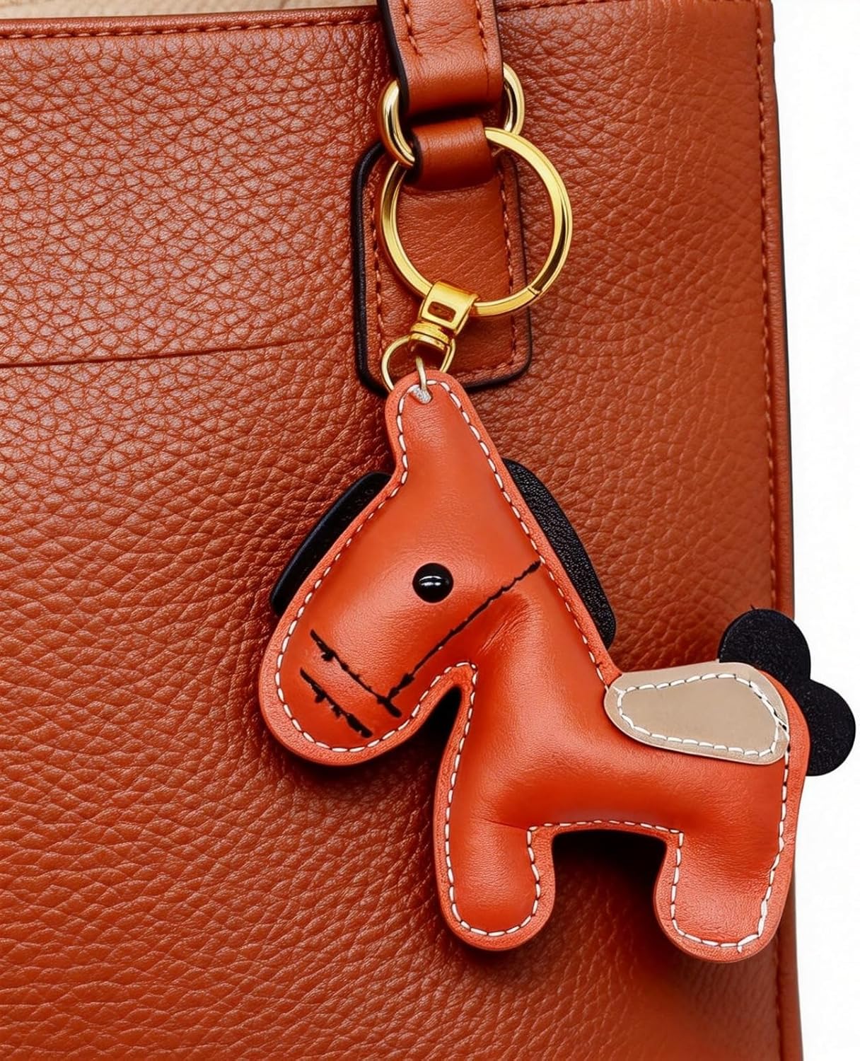Horse Keychain Horse Bag Charm Leather Bag Charms for Handbags Year Of the Horses 2026 - Image 4