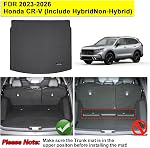 Floor Mats for 2023 2024 2025 2026 Honda CR-V, All Weather TPE Floor Liners & Cargo Liner for Honda CRV CR-V Accessories Car Mats