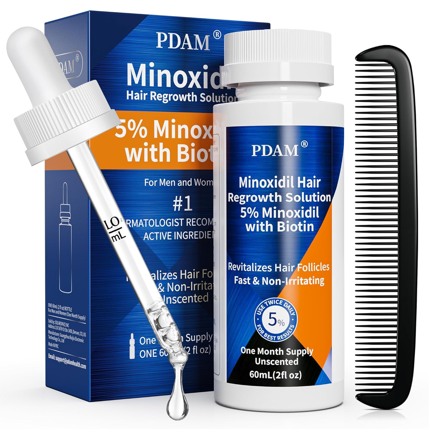 5% Minoxidil for Men Hair & Beard Growth Kit, Minoxidil for Women Hair Growth Serum, Extra Strength Hair Loss Treatment for Thinning Hair, Promotes Thicker Fuller Regrowth, Nourishes Scalp, 2oz 5% Minoxidil for Men Hair & Beard Growth Kit, Minoxidil for Women Hair Growth Serum, Extra Strength Hair Loss Treatment for Thinning Hair, Promotes Thicker Fuller Regrowth, Nourishes Scalp, 2oz