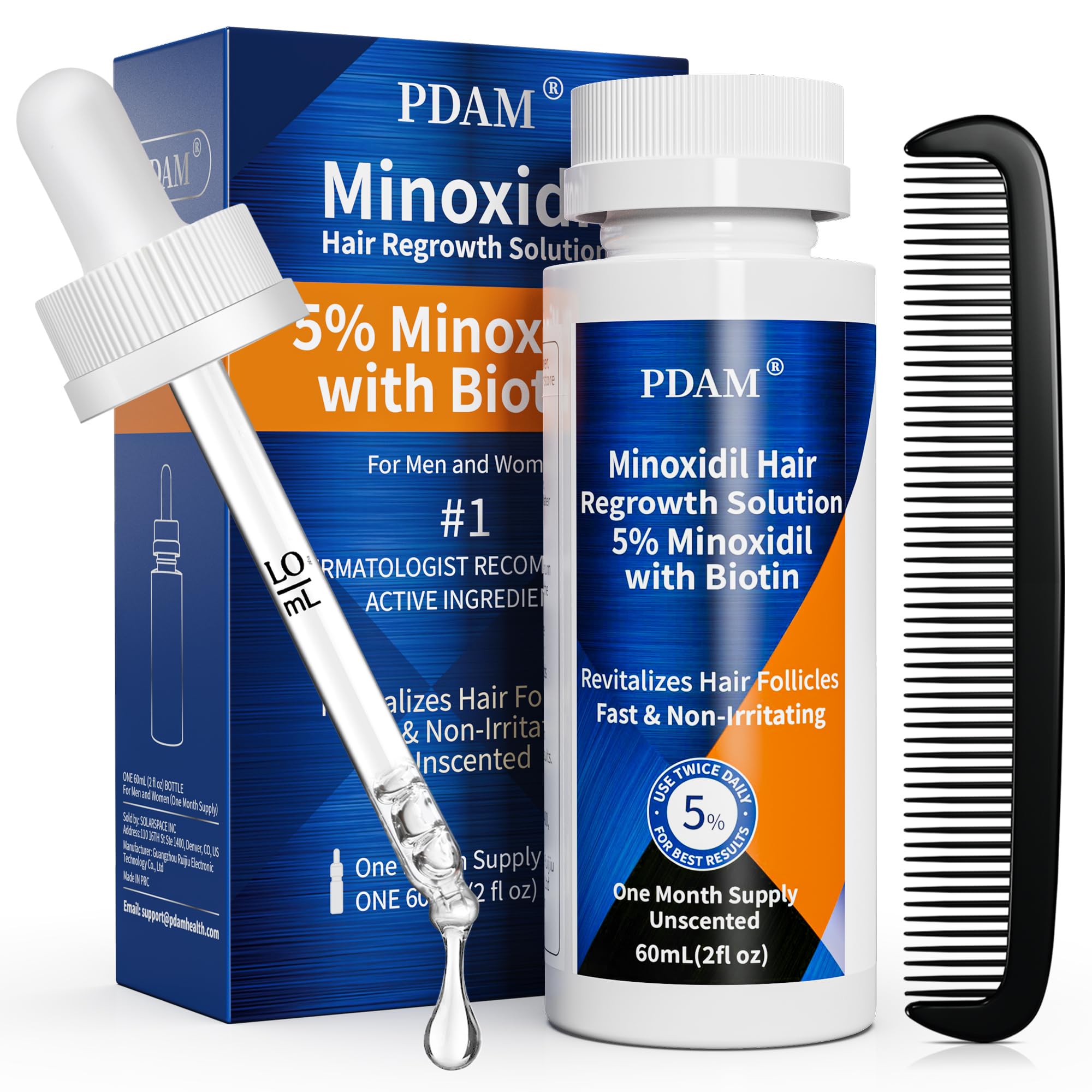 5 Minoxidil for Men Hair Beard Growth Kit Minoxidil for Women Hair Growth Serum Extra Strength Hair Loss