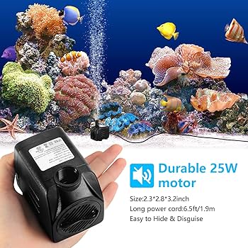 CWKJ Fountain Pump, 400GPH(25W 1500L/H) Submersible Water