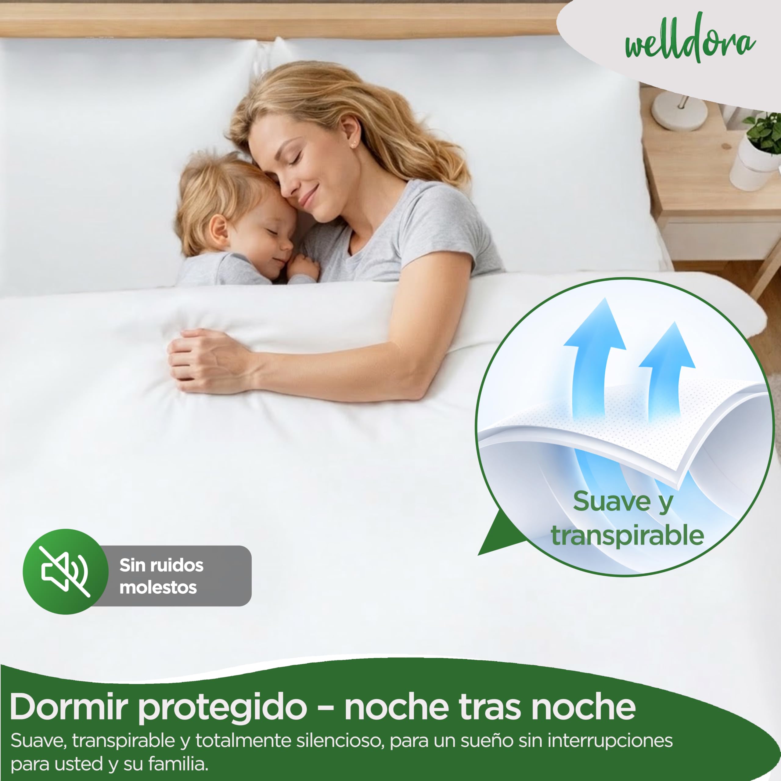 Welldora ǀ Funda Protectora Antiácaros para Nórdico 220x240 ǀ Funda Nórdica para Alérgicos Testada ǀ Protector de Edredón de Primera Calidad contra Ácaros y Chinches ǀ Ropa de Cama para Alérgicos