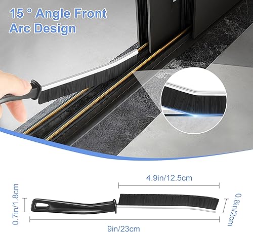 Miniatura 4 de Juego de 6 cepillos de limpieza de hendiduras, cerdas duras multifuncionales, cepillo de limpieza de huecos, herramientas de cepillo limpiador de