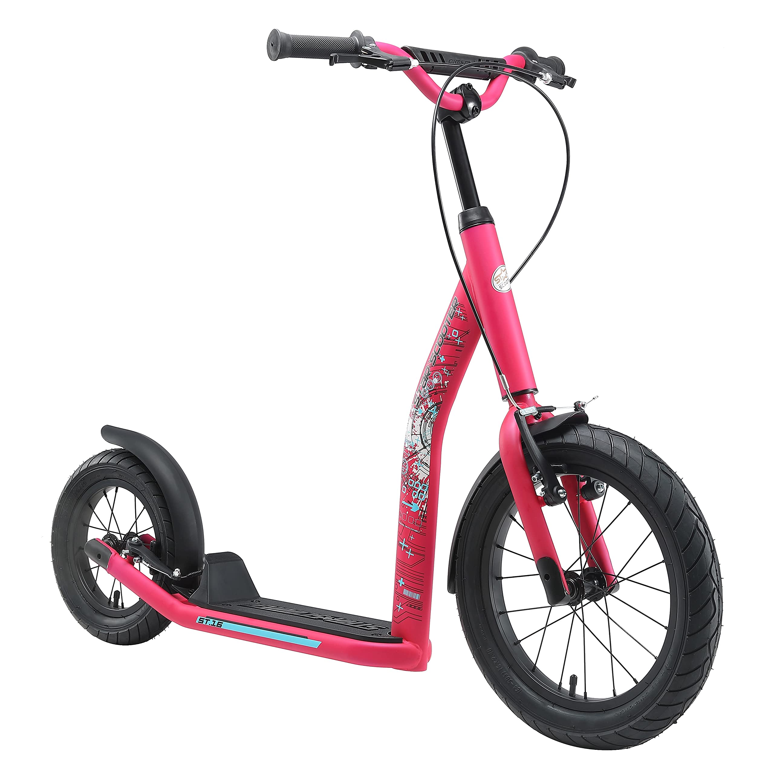Monopattino STAR SCOOTER Per Bambini 6-7 Anni - Ruote Pneumatiche 10/12 Pollici - Regolabile E Sicuro