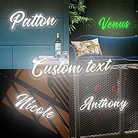 Vista 3 de Letreros de neón personalizados con luces LED de neón para dormitorio, boda, fiesta de cumpleaños, decoración del hogar, letrero de neón