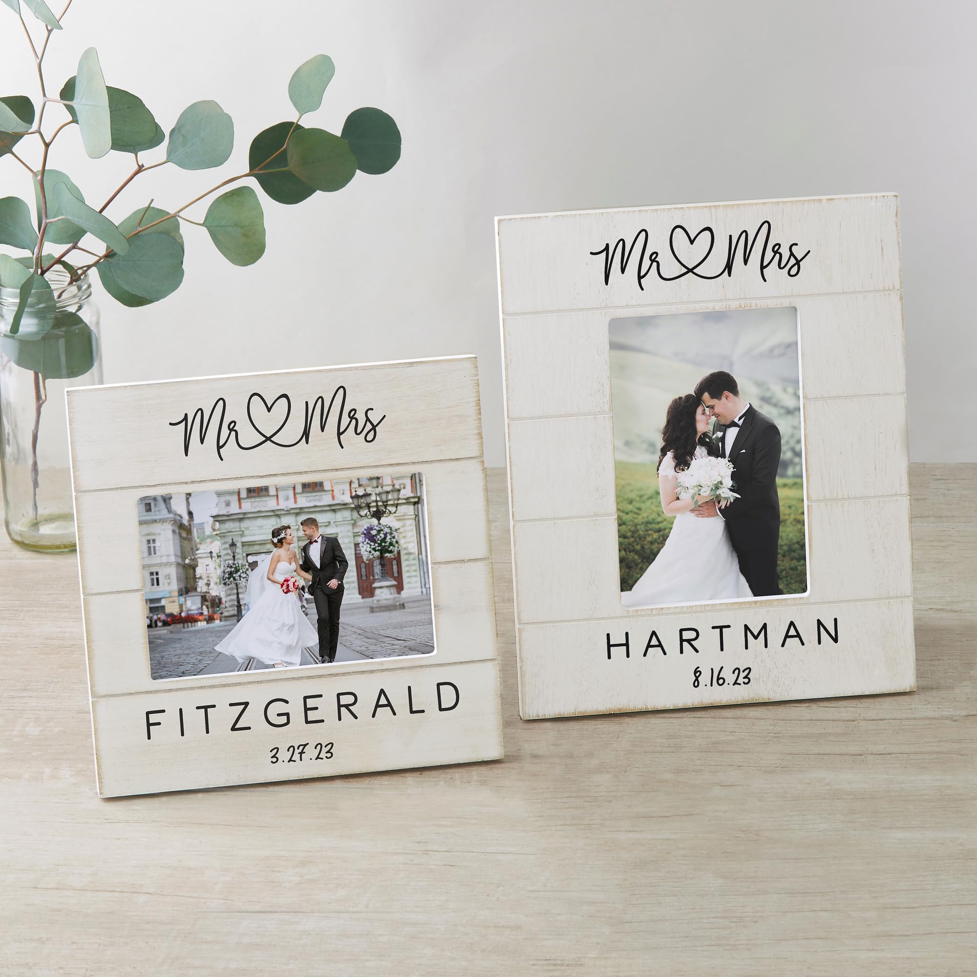 Personalization Universe Infinite Love Shiplap Wedding Picture Frame 4