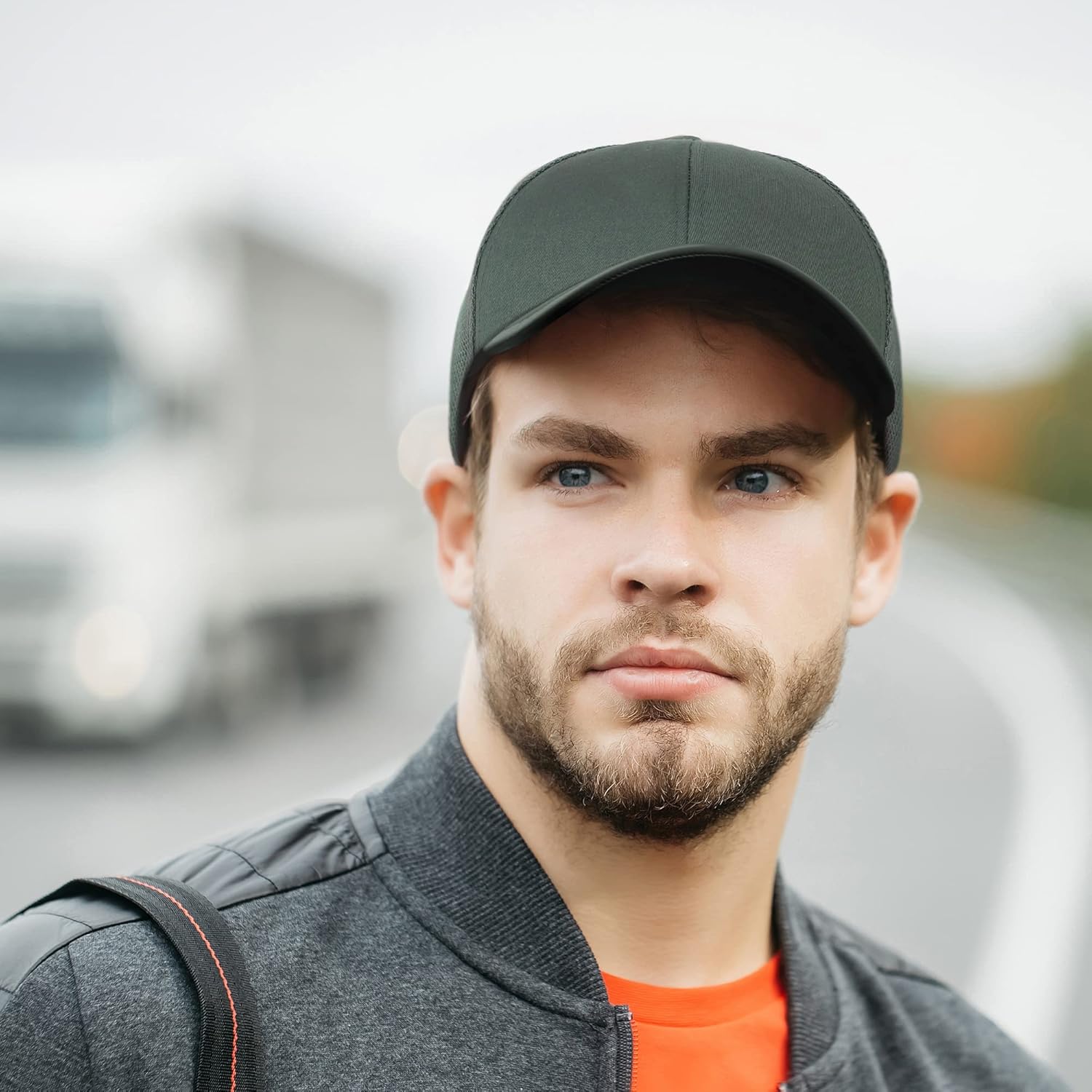 Trendy Apparel Shop Oversize XXL Structured Trucker Mesh Baseball Cap - Image 5