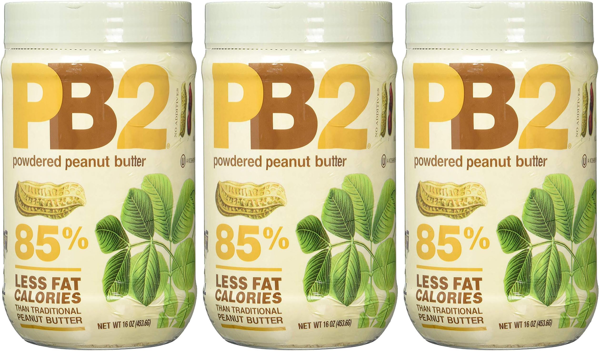 Bell Plantation PB2 Powdered Peanut Butter 16-ounce (Pack of 3)