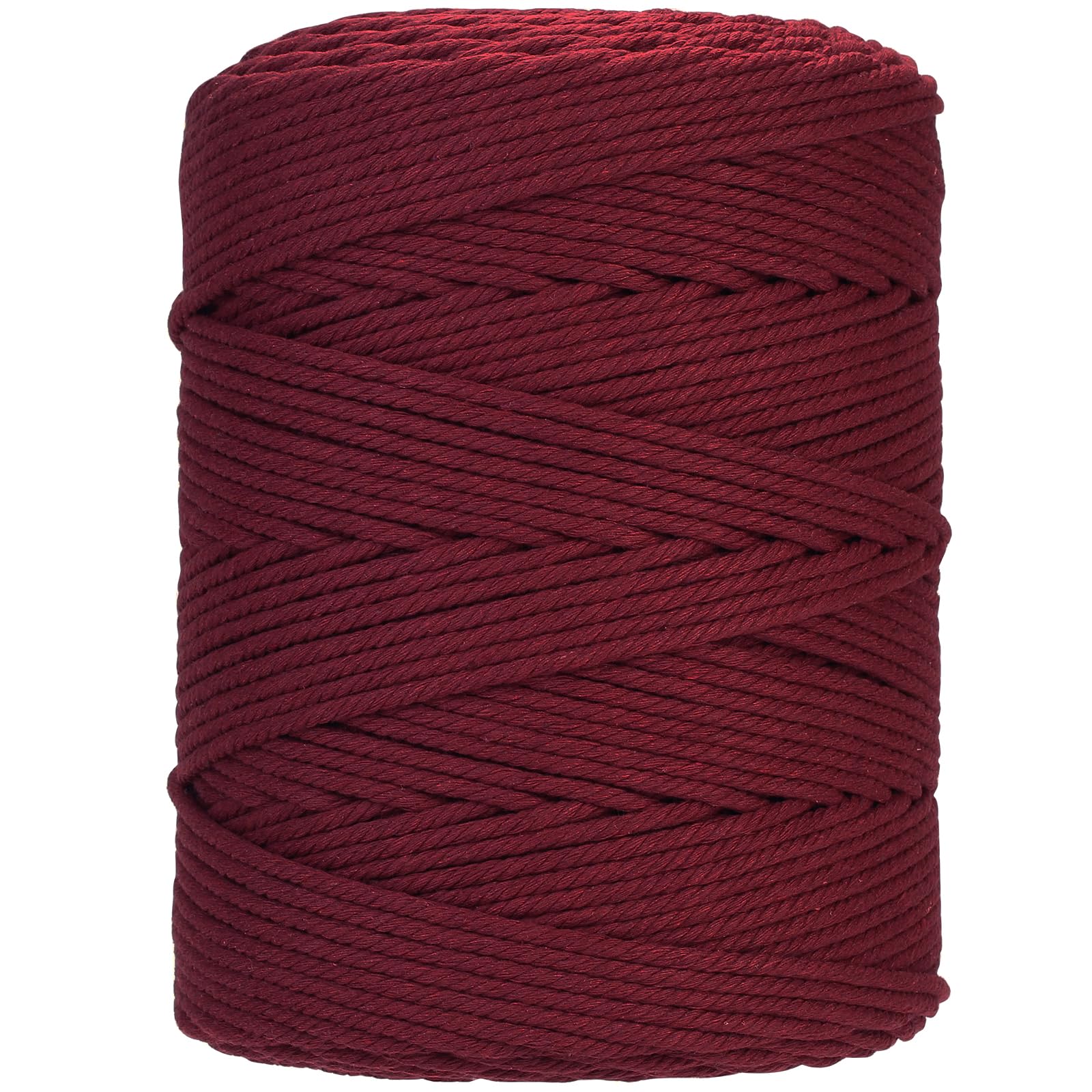 Cuerda de macramé de 4 mm x 328 yardas, cuerda de algodón natural, cuerda de macramé de colores, cuerda de algodón suave, suministros de macramé, cuerda de macramé para colgar plantas, colgar