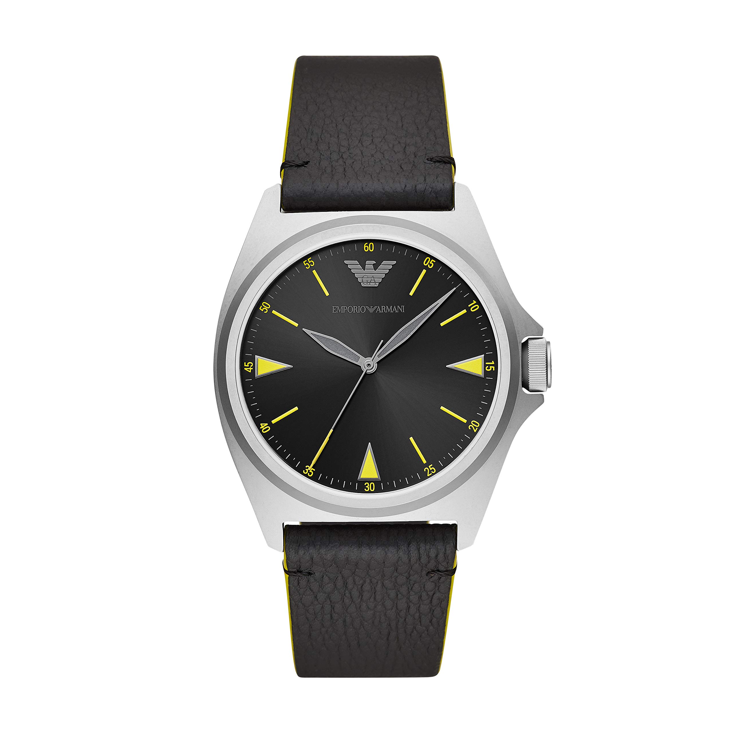 EMPORIO ARMANI オリジナル Chrono Emporio Armani Men's Watch in black leather - AR11430