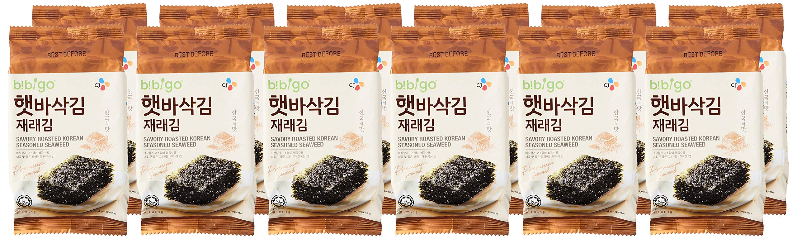 BIBIGO Algue nori grillée 48 g (Lot de 4)