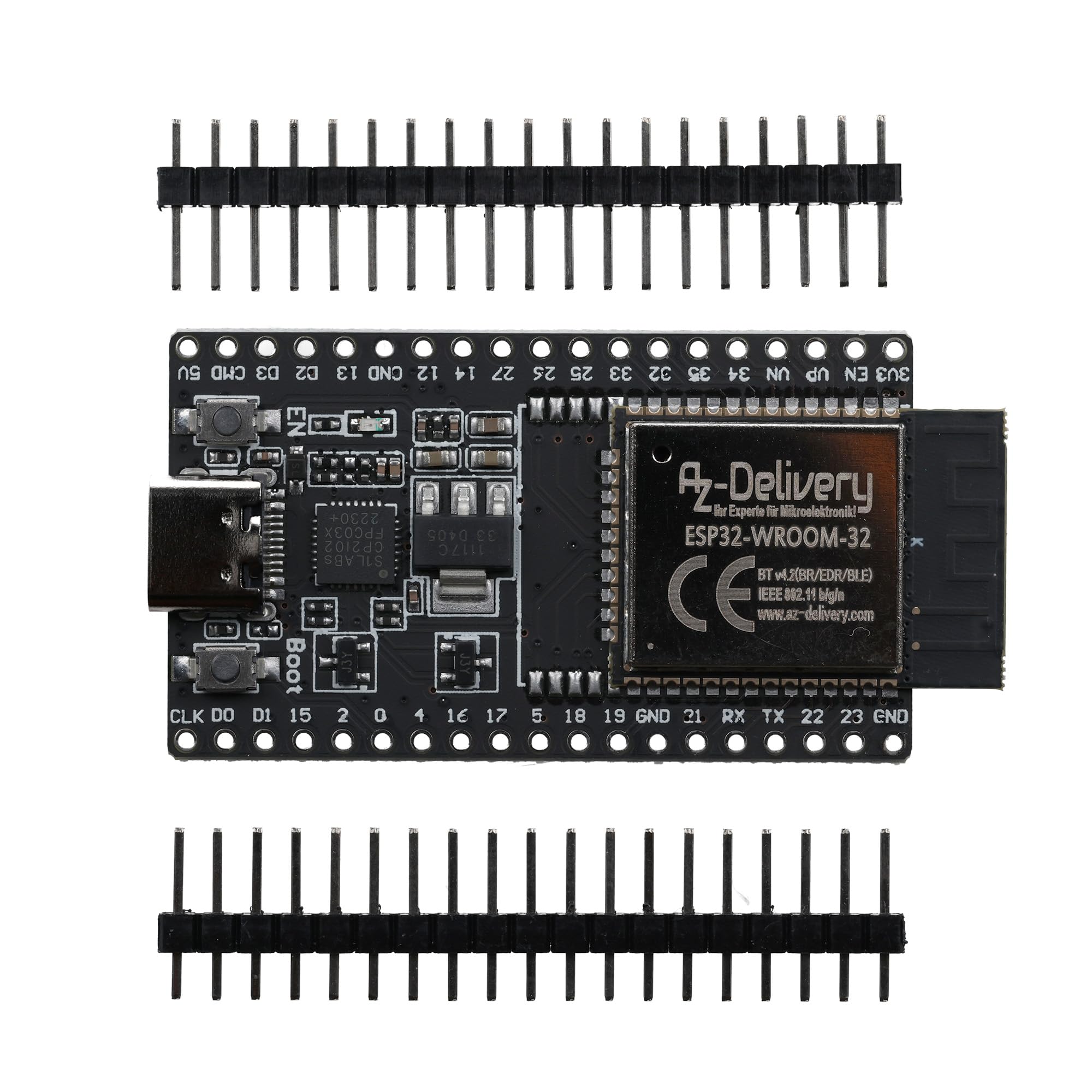 AZDelivery 1 x ESP32 Board Dev Kit C V4 NodeMCU WLAN WiFi Development Board unve