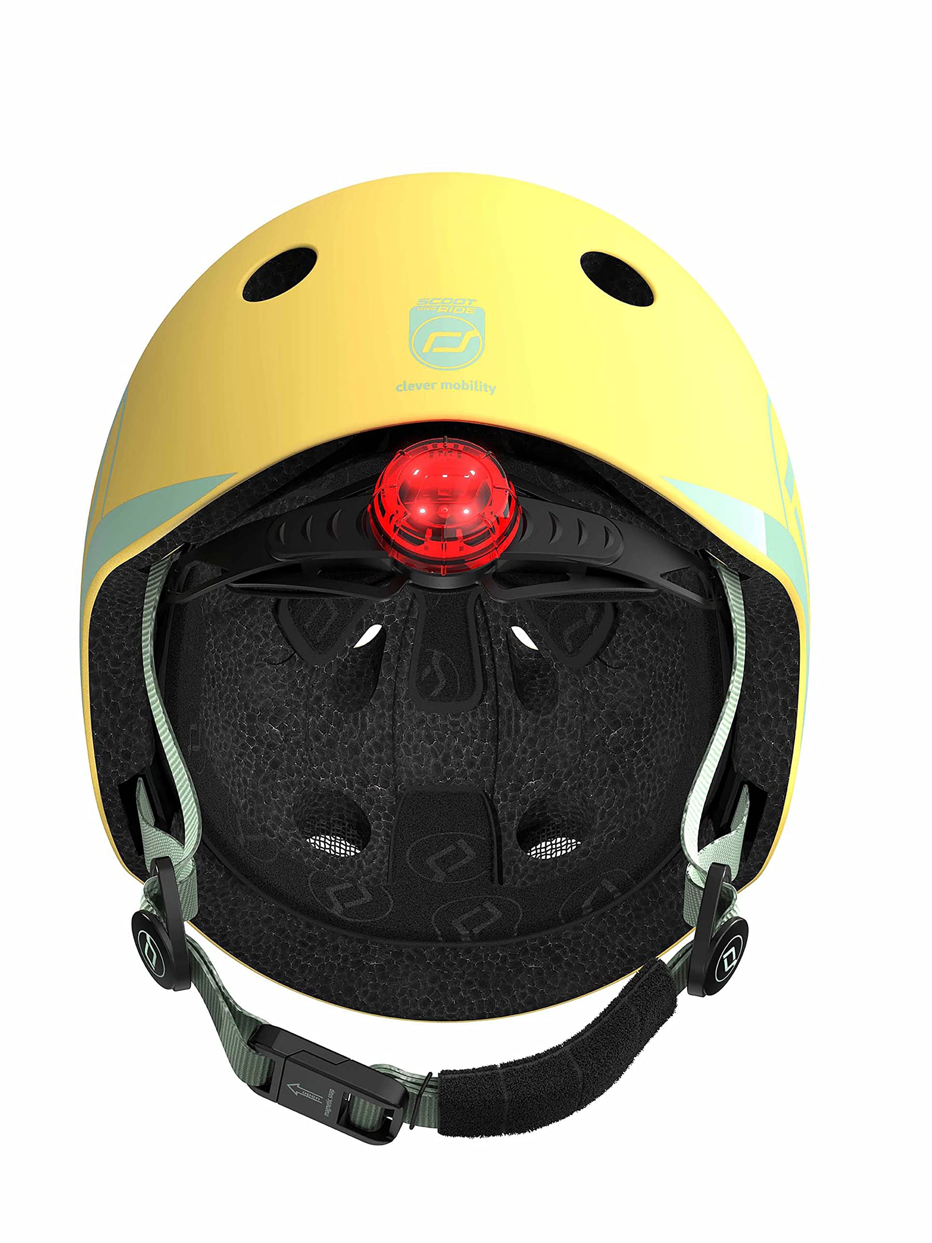 Scoot & Ride Kinder Fahrradhelm Casque de vélo Mixte, Citron Vert, 45 BIS 51cm
